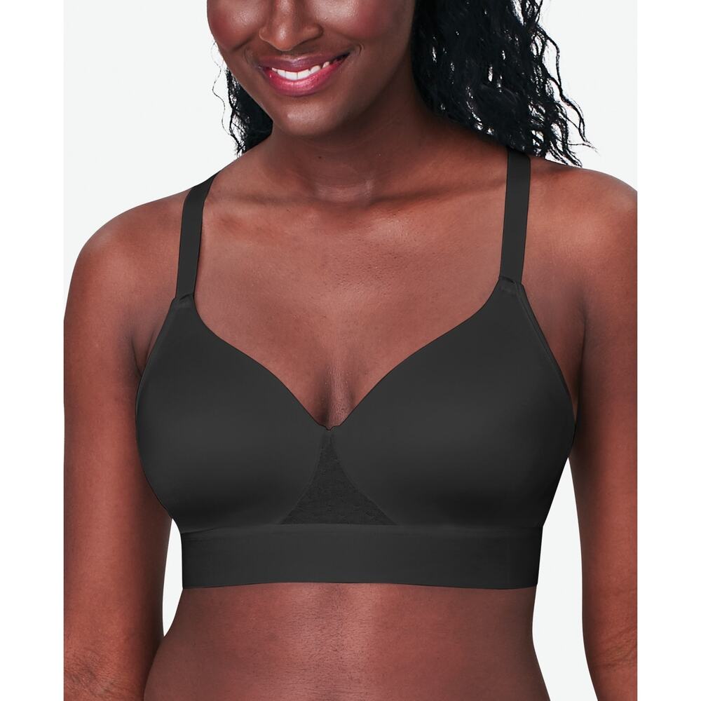Bali One Smooth U Bounce Control Wirefree  Bra DF3458  Size 40C Black  NWT